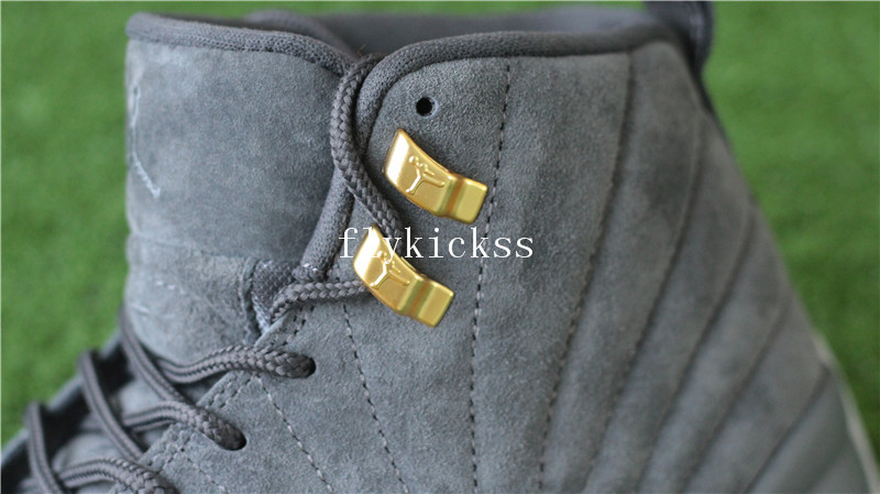 Authentic Air Jordan 12 Grey Suede